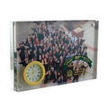 Acrylic Photo Base w/ Clock (4"x6")